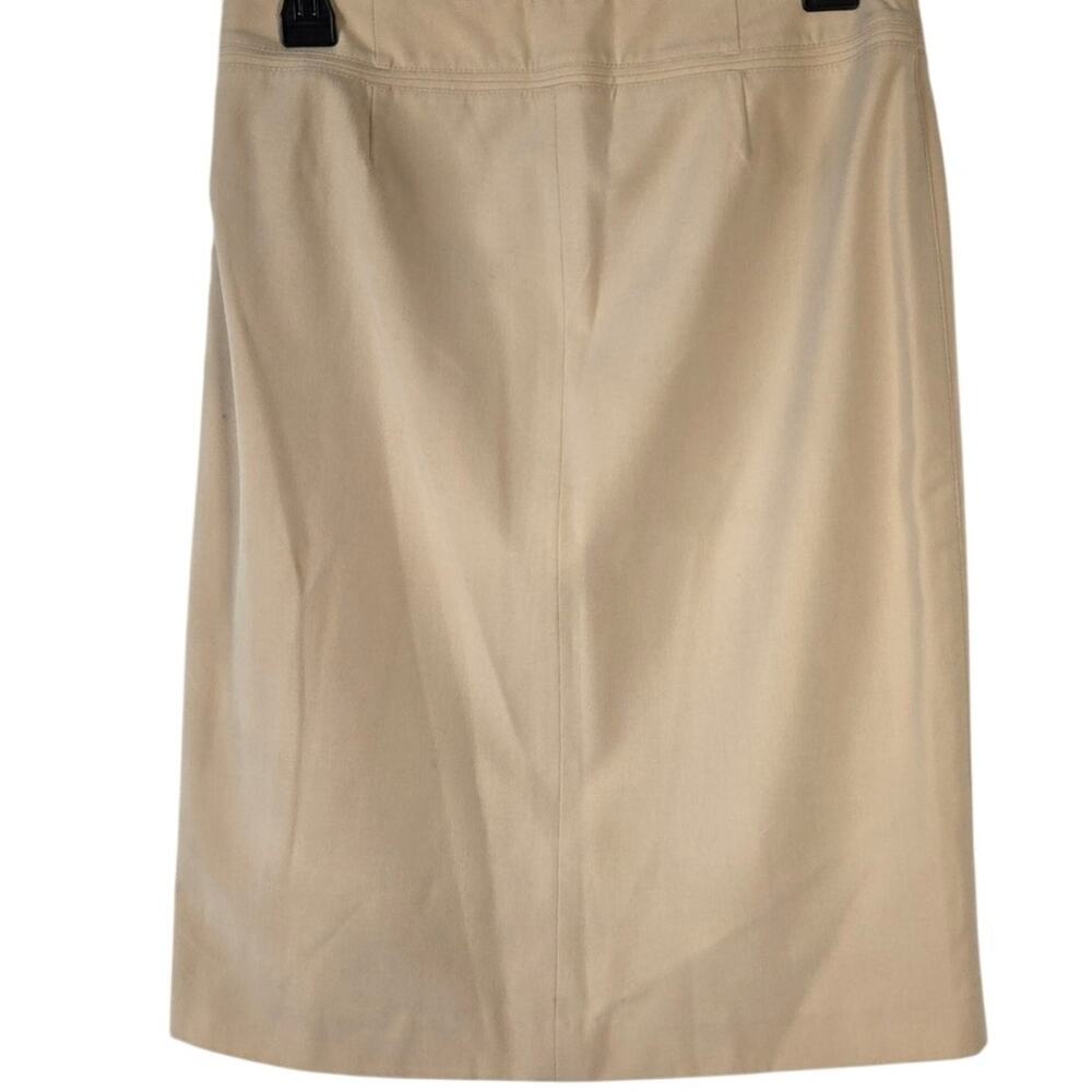Vintage Y2K Khaki Office Siren Corporate Chic Fitted Pencil Skirt Size 2